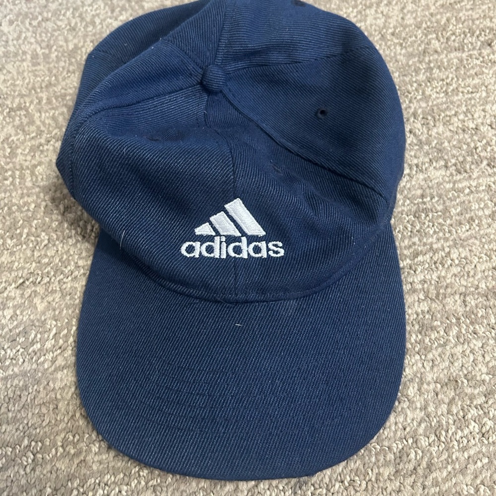 Adidas Dark Blue Cotton Blend Cap